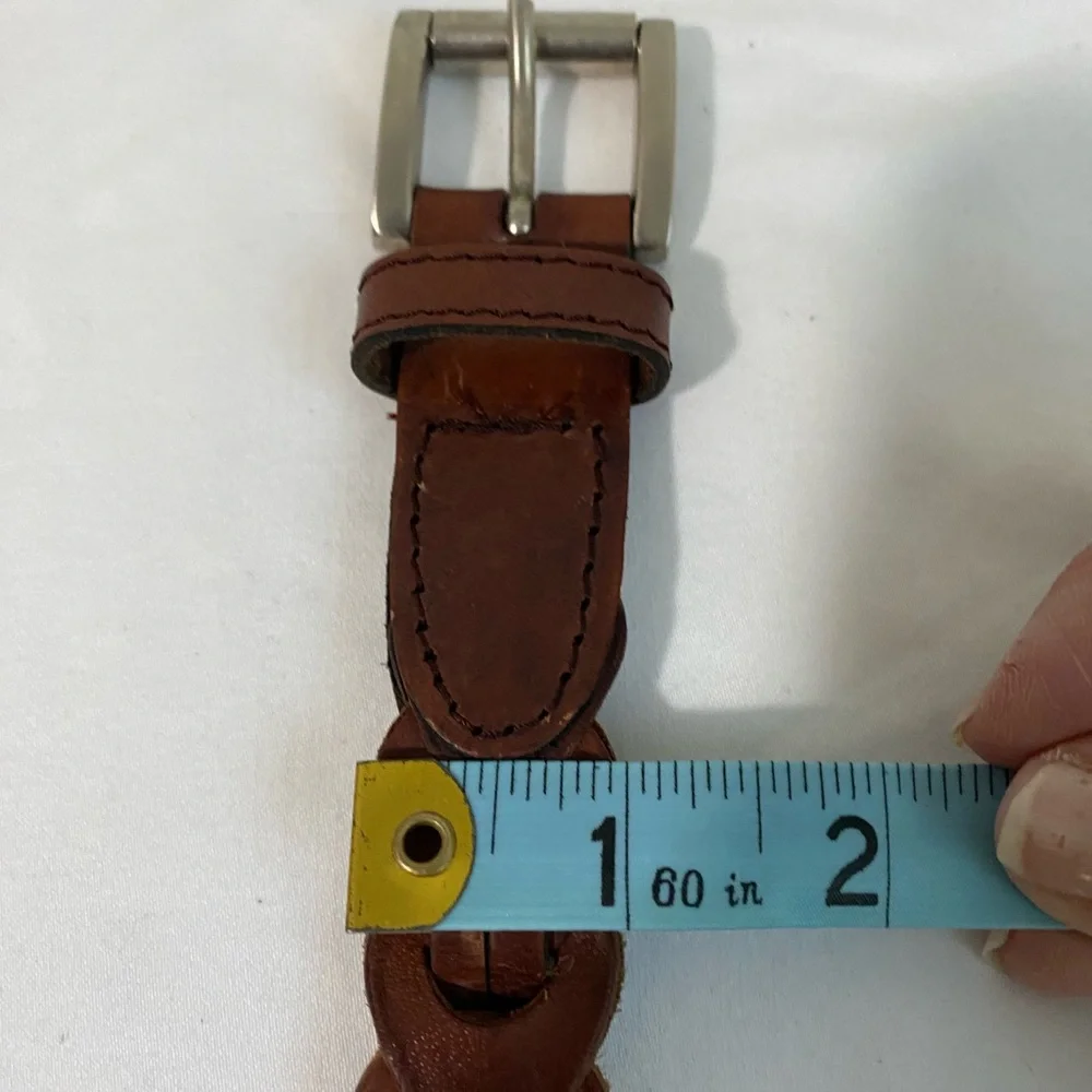 AIMEE LYNN Vintage Brown Women’s Leather Belt Leather Horseshoe bit Belt Sz M